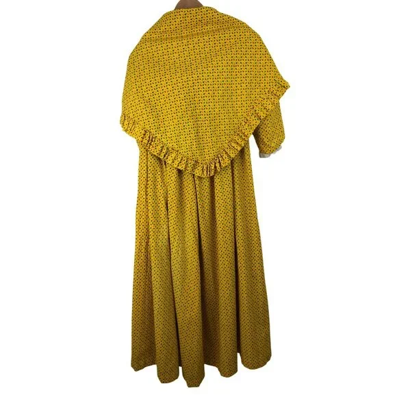 Vintage 70s Hickory Farms Employee Uniform Handmade Prairie Dress Costume Set - Picture 2 of 16